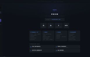 Prism - OSINT platform screenshot 1