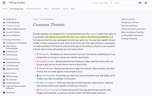 Privacy knowledgebase example
