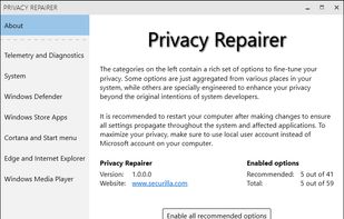 Privacy Repairer screenshot 1