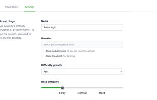 Form for creating a new property (website to protect)