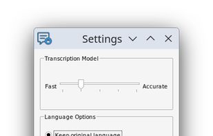 Choose between speed and accuracy, as well as the option to translate to English