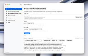 Transcript from file