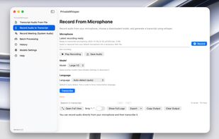 Record from microphone