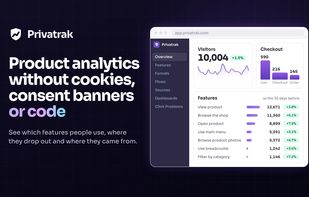 Privatrak: product analytics without cookies, consent banners or code.