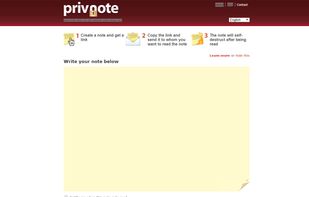 Privnote screenshot 1