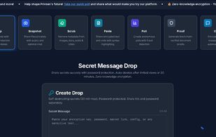 Self-destructing secret messages. Auto-deletes after limited views or 30 minutes.