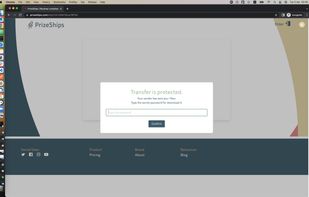 Receiver has to put the password, if the sender did it.