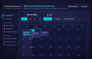 Plan your entire production schedule with an interactive planning calendar and powerful drag-and-drop scheduling.