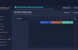 Visualize your production flow with a clear multi-stage timeline, ensuring every step runs smoothly and on time.