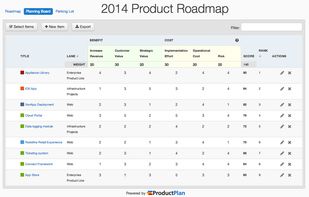ProductPlan screenshot 1
