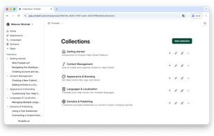 Publishing dashboard