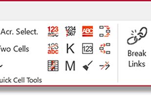 The Professor Excel Tools ribbon.