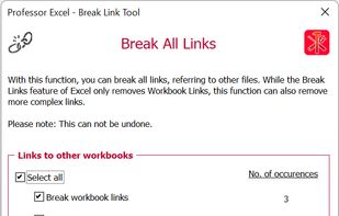 Feature: Break all links in Excel