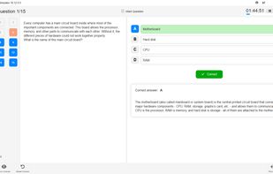 ProfExam Simulator - Multiple choice (single answer) question