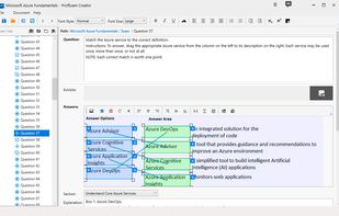 ProfExam Creator - Select and Place