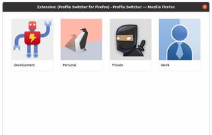 Profile Switcher for Firefox screenshot 1