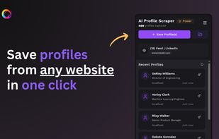 Save profiles from any website in one click