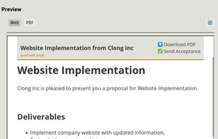 Proposals are rendered to the web