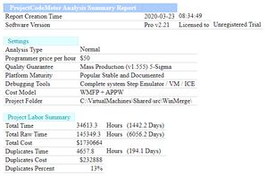 ProjectCodeMeter screenshot 3