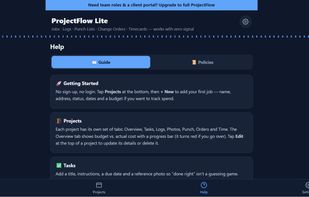 ProjectFlow Lite screenshot 2