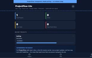 ProjectFlow Lite screenshot 1