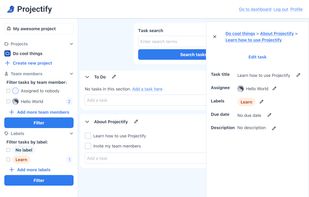Projectify screenshot 1