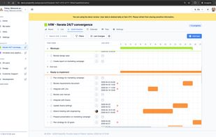Gantt timeline