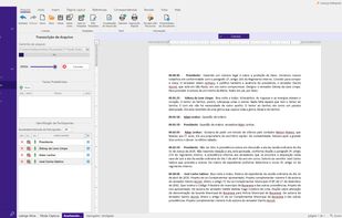File transcription: open an audio or video recording and review the transcript in the same workspace.