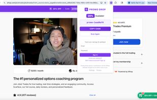 Promo Code discovery in action.