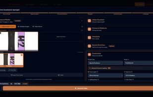 Native Shopify generation interface: Select any product from your catalog and transform it into a branded video in under 60 seconds.