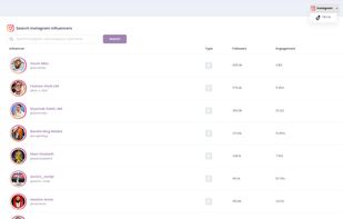 Search Instagram and TikTok influencers from around the world – by location, interests, audience demographics, etc.