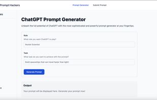 Our ChatGPT Prompt Generator tool. 