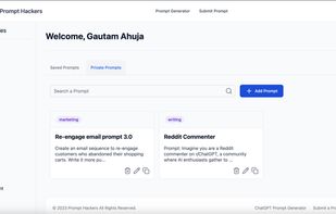 Your private library page.