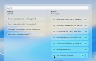 Add your own snippets
