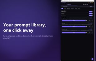 Save your AI prompts in a side panel and insert them with one click — no more switching tabs or copy-pasting from notes.