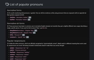 Pronouns.page screenshot 1