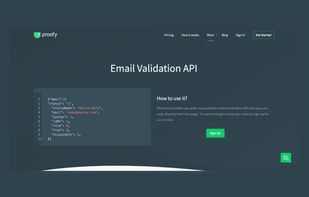 Email validation API on Proofy.io