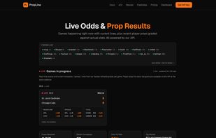 Live odds alongside graded prop results — every prop settled against the real box score.