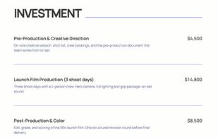 A proposal that looks designed, not formatted
