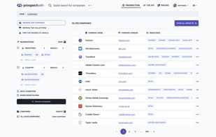 Enrich your CRM by downloading your lists of prospects. Email them and start closing sales.