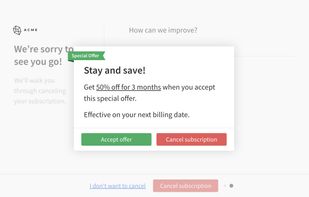 Present special offers to prevent churn.