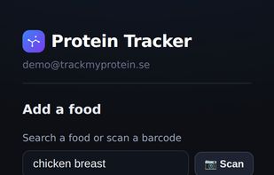 Protein Tracker screenshot 2