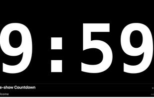 Clean timer output for stage displays, audience screens or an OBS Browser Source.