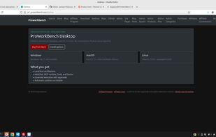 screen shot of the desktop one click installers page