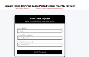 Freemium worklead search form 