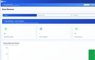 Track revenue, jobs, and overall business performance in a simple dashboard.