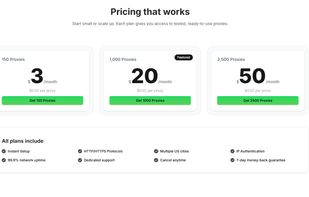 Bulk Proxies That Work - Pricing and Plans