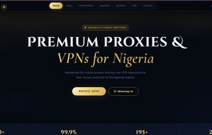 ProxiesVault homepage and premium proxy features.