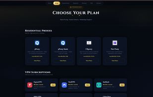 Flexible pricing plans for residential and datacenter proxies.