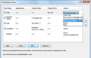 Proxifier screenshot 1